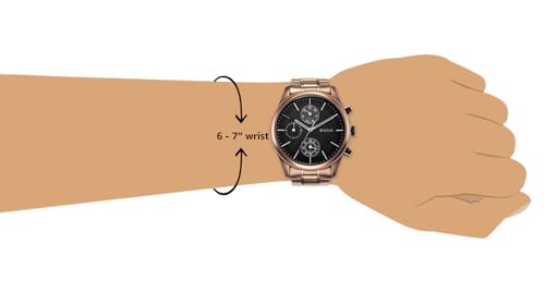 Analog Black Dial Brown Band Men's Stainless Steel Watch-1805QM04/NR1805QM04