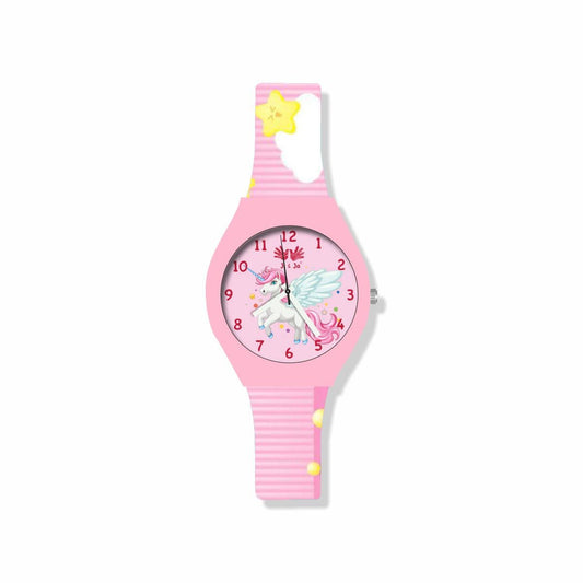 Kids Analog Watch Unicorn Pink Strap and Dial with Unicorn