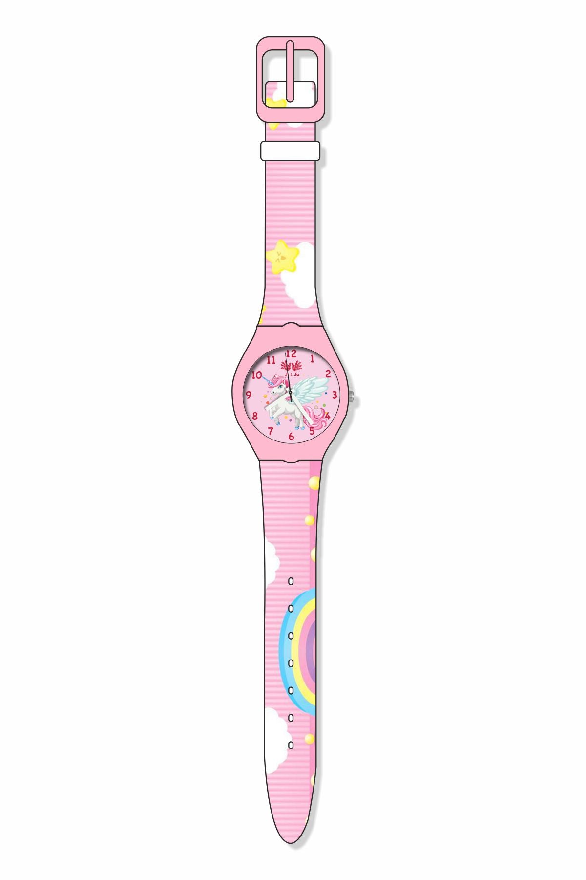 Kids Analog Watch Unicorn Pink Strap and Dial with Unicorn