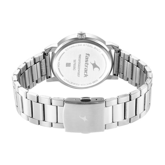 Silver White Dial Analog Watch for Men -3278SM04 by Fastrack