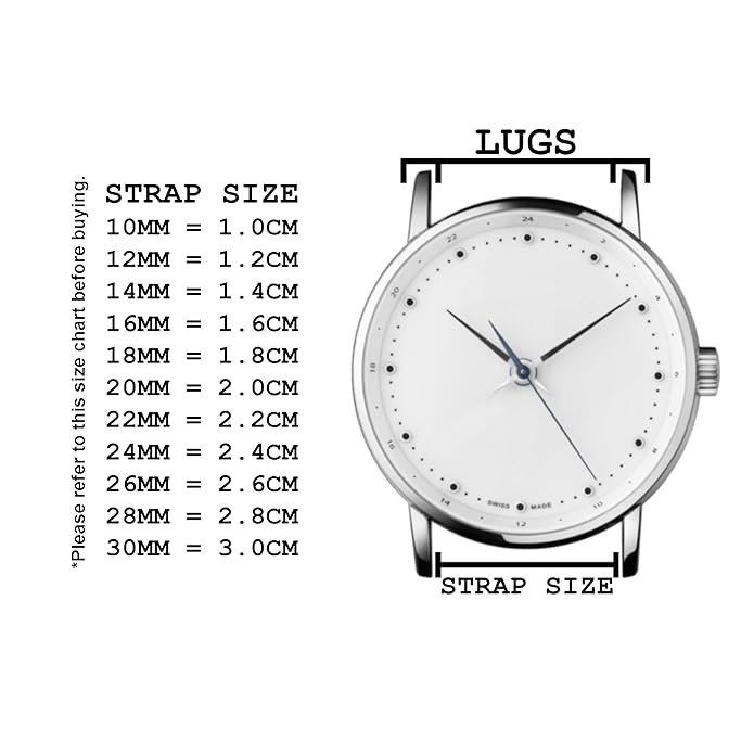 Quick Release 22 mm Brown Genuine Leather Strap for Analog & Smart Watches