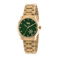Women's All Stainless steel Rose Gold, Green Dial with Rose Gold Silver Stainless Steel Bracelet Watch LWWI105B