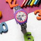 Kids’ White Dial Analog Watch with Purple Case & Panda Print Silicone Strap - JJ237