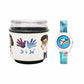 Kids Analog Watch Baby Shark Theme Ocean Print Strap Blue Dial with Baby Shark