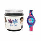 Kids Analog Watch Mermaid Ocean Print Strap with Blue Dial Mermaid