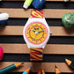 Kid’s Yellow Dial Analog Watch with Multicolor Silicone Strap - JJ233