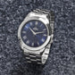 Men’s Analog Watch – Blue Roman Dial with Stainless Steel Strap - ELFM001D