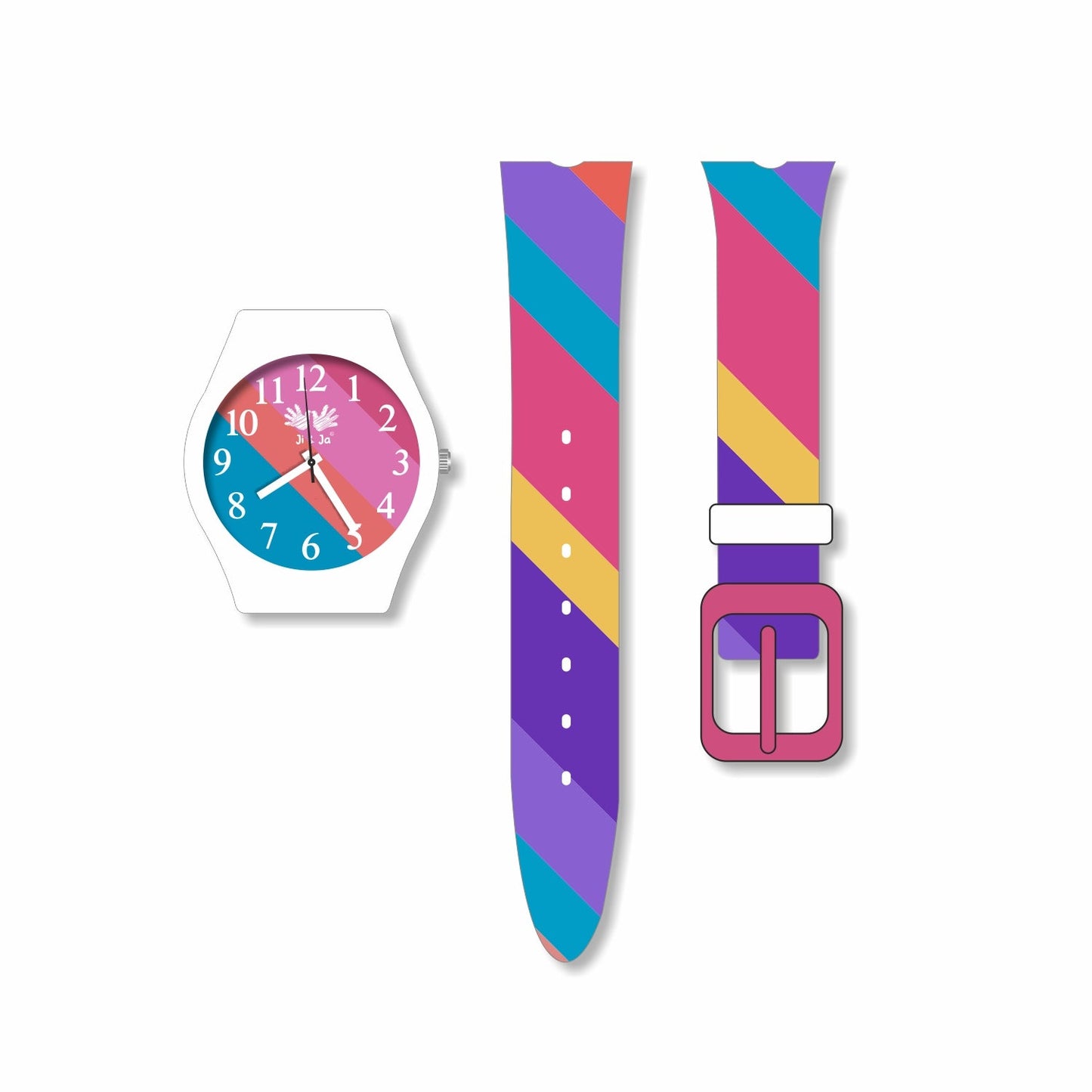 Kids Analog Watch Pastel Colour Dial  And strap