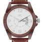 Men's Brown Croco Leather Strap Day-Date Watch KLM101A