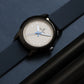 Men’s Analog Watch – Grey Textured Dial with Blue Strap & Blue Hands - BSM008C