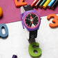 Kid’s Rocket Graphic Dial Analog Watch with Purple Case & Black Silicone Strap - JJ232