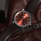 Men’s Brown Dial Analog Watch with Dark Brown Leather Strap - BSM004A
