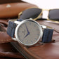 Men’s Beige Dial with Blue Leather Strap Analog Watch - BSM015A