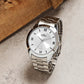 Men’s Analog Watch – Silver Roman Dial with Stainless Steel Strap - ELFM002E
