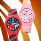 Kids’ Combo Pack Analog Watches – Red Basketball Theme & Pink Unicorn Fantasy - JJ119117