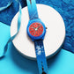 Kids’ Blue Spider Web Theme Analog Watch with Silicone Strap - JJ217