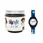 Kids Analog Watch Camouflage Blue Patch Strap with White Dial