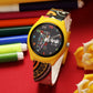 Kids’ Yellow Hindi Alphabet Theme Analog Watch with Colorful Silicone Strap - JJ214