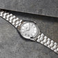 Men’s Analog Watch – Silver Roman Dial with Stainless Steel Strap - ELFM001E