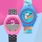 Kids’ Combo Pack Analog Watches – Pink Stripes Design & Shark Surf Cartoon Theme - JJ116102