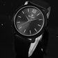 Men’s Classic Black Analog Watch with Leather Strap - BSM004C