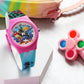 Kid’s White Dial Analog Watch with Underwater Animals & Multicolor Silicone Strap - JJ244