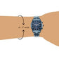 Analog Stainless Steel Watch Blue Dial and Band  for Men -1805QM01