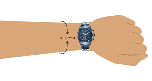 Analog Stainless Steel Watch Blue Dial and Band  for Men -1805QM01