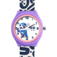 Kids’ White Dial Analog Watch with Purple Case & Panda Print Silicone Strap - JJ237