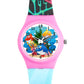 Kid’s White Dial Analog Watch with Underwater Animals & Multicolor Silicone Strap - JJ244