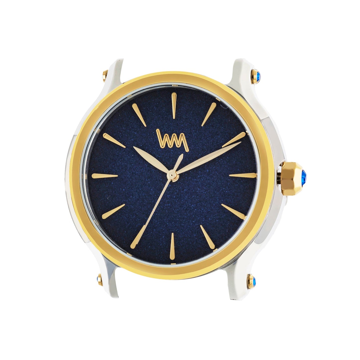 Women All Stainless Steel Rose Gold Two Tone, Blue Shimmer Dial, Two Tone Rose Gold Silver Stainless Steel Bracelet Watch LWW103D