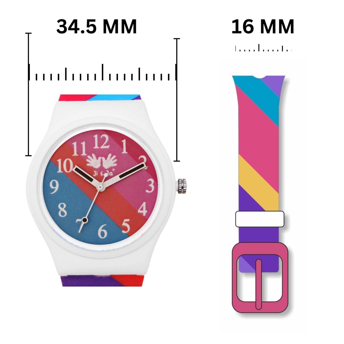 Kids Analog Watch Pastel Colour Dial  And strap