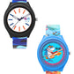 Kids’ Combo Pack Analog Watches – Camouflage Style & Shark Cartoon Design - JJ114116