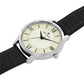 Men’s Cream Dial with Black Leather Strap Analog Watch - BSM064D