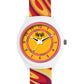 Kid’s Yellow Dial Analog Watch with Multicolor Silicone Strap - JJ233
