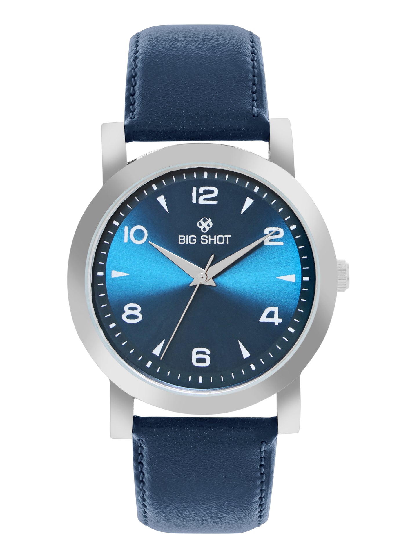 Men’s Classic Blue Dial with Blue Leather Strap Analog Watch - BSM005A