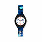 Kids Analog Watch Camouflage Blue Patch Strap with White Dial