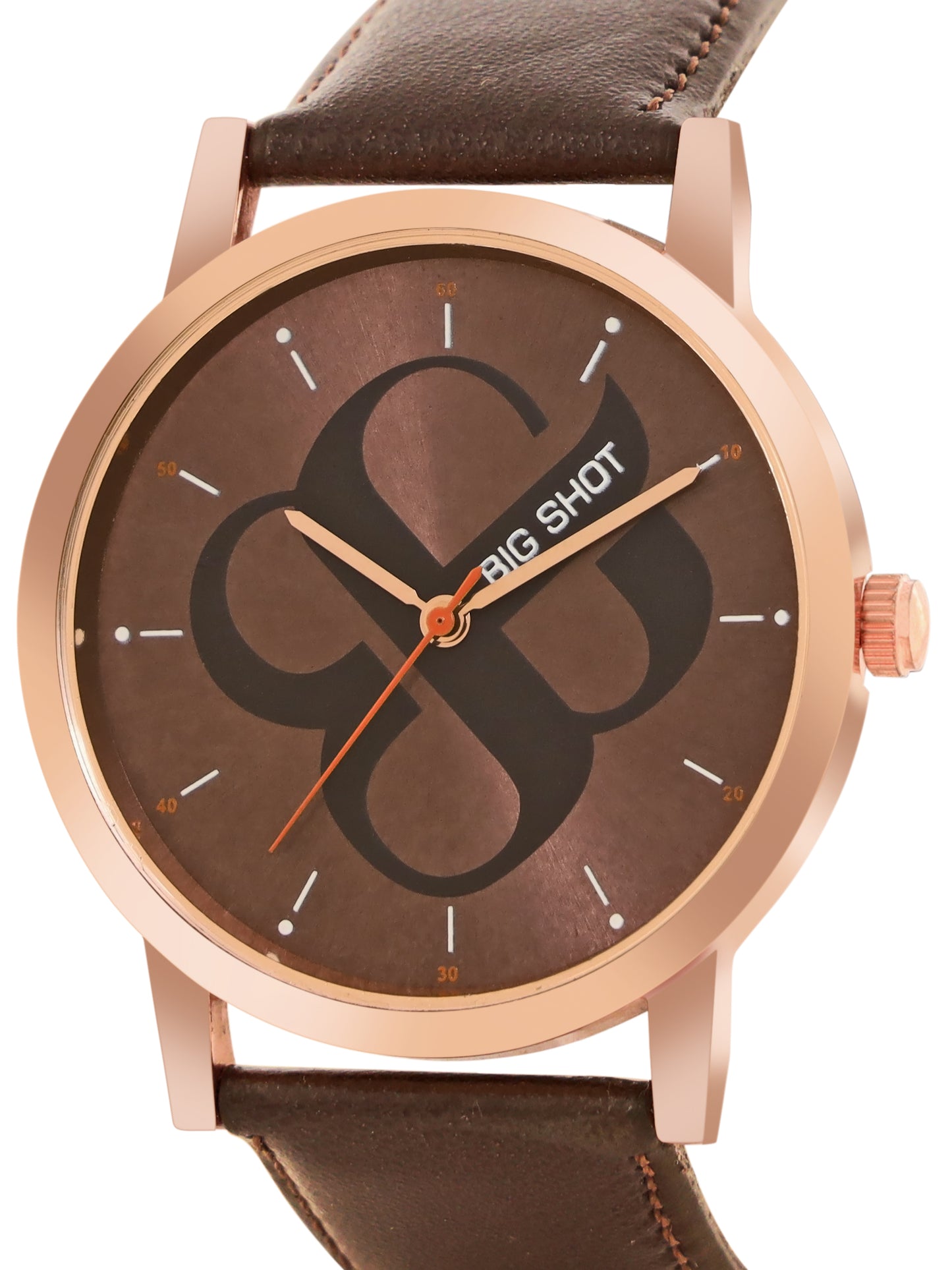 Men’s Brown Dial with Brown Leather Strap Analog Watch - BSM003E