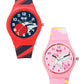 Kids’ Combo Pack Analog Watches – Red Basketball Theme & Pink Unicorn Fantasy - JJ119117