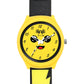 Kids’ Yellow Emoji Dial Analog Watch with Lightning Bolt Strap - JJ243