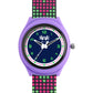 Kid’s Black Dial Analog Watch with Purple Case & Multicolor Silicone Strap - JJ228