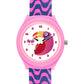 Kids’ Pink Analog Watch with Toucan Dial & Wavy Strap Design - JJ241