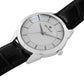 Men’s Silver Dial with Black Leather Strap Analog Watch - BSM068B