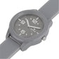 Men’s Grey Analog Watch with Bold Dial & Silicone Strap - BSM021B