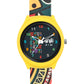 Kids’ Yellow Hindi Alphabet Theme Analog Watch with Colorful Silicone Strap - JJ214