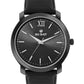 Men’s Classic Black Analog Watch with Leather Strap - BSM004C