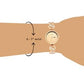 Metal Rose Gold Dial Analog Watch for Women -Nr2644Km02, Band Color-Rose Gold by Titan