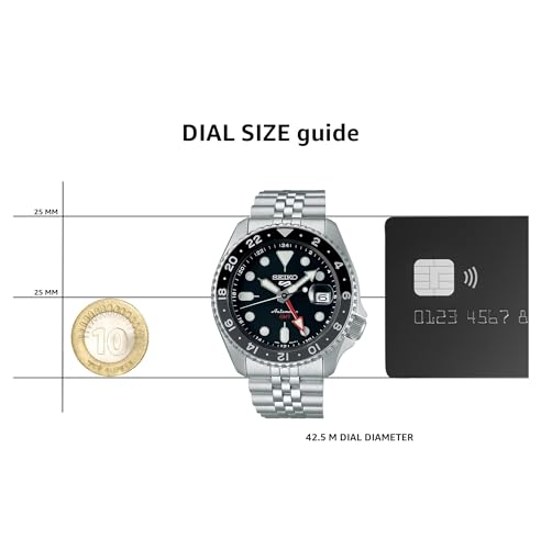 Analog Black Dial Silver Band Men's Stainless Steel Watch-SSK001K1
