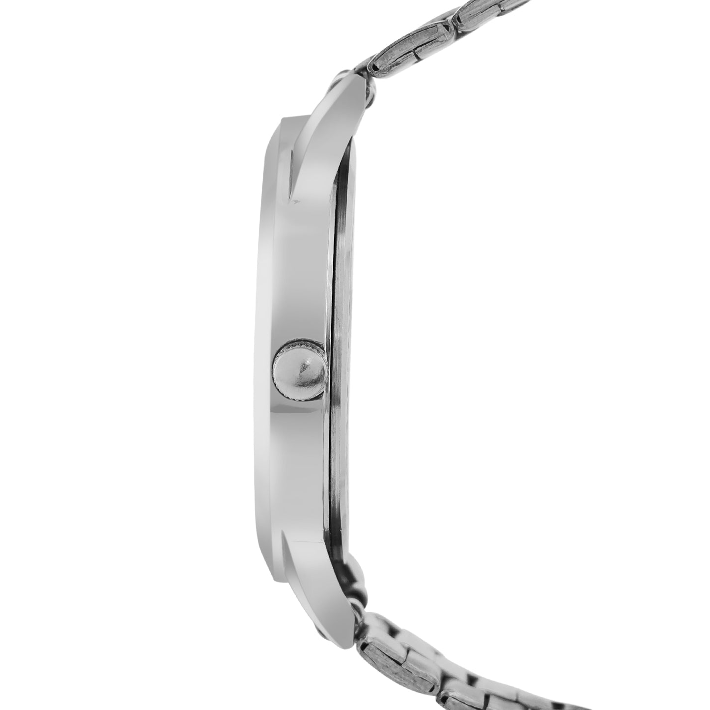 Men’s Analog Watch – Silver Roman Dial with Stainless Steel Strap - ELFM001E