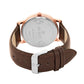 Men's Rose Gold Brown Leather Strap Watch BSM003E